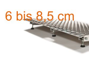 Aluminium-Türschwellenrampe höhenverstellbar 6 - 8,5 cm